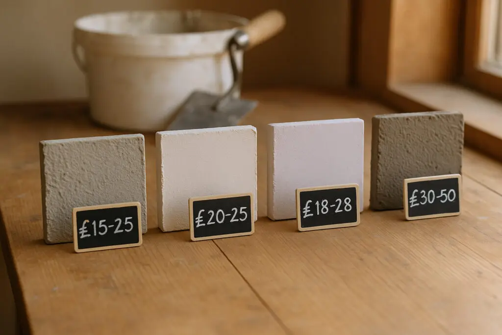 prices for different types of plaster
